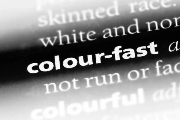 Colour Fast Word Dictionary Colour Fast Concept — Stock Photo, Image