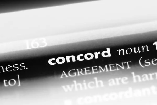Concord Woord Een Woordenboek Concord Concept — Stockfoto