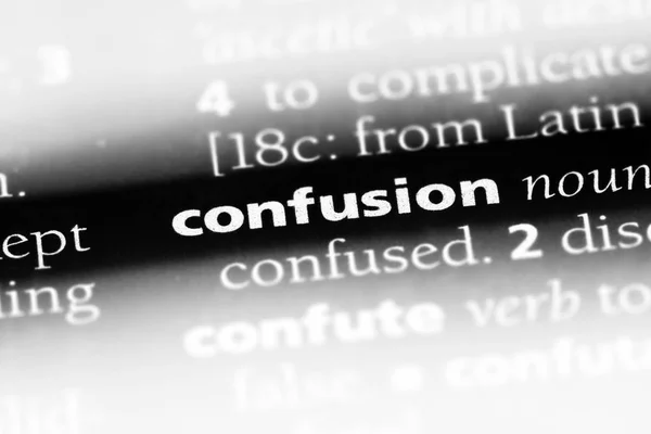 Palabra Confusión Diccionario Concepto Confusión — Foto de Stock