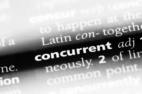 Palabra Concurrente Diccionario Concepto Concurrente —  Fotos de Stock