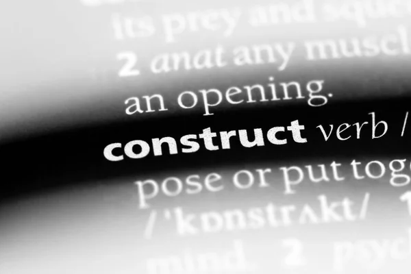 Construct Word Dictionary Construct Concept — Stock Photo, Image