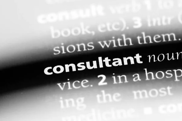 consultant word in a dictionary. consultant concept