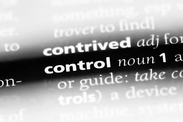 Palabra Control Diccionario Concepto Control —  Fotos de Stock