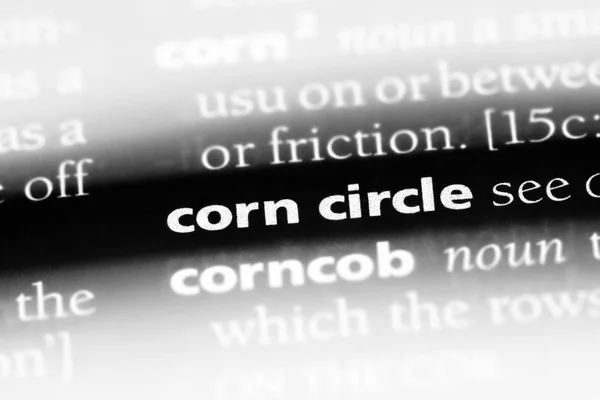 Corn Cirkeln Ordet Ordbok Corn Cirkel Koncept — Stockfoto