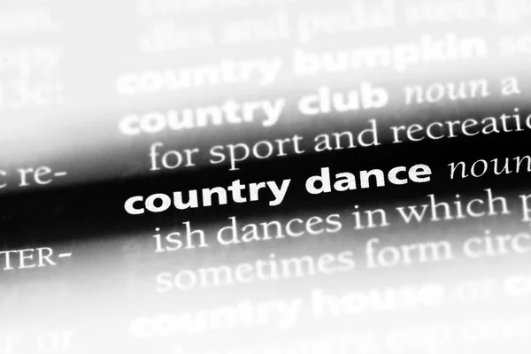 country dance word in a dictionary. country dance concept