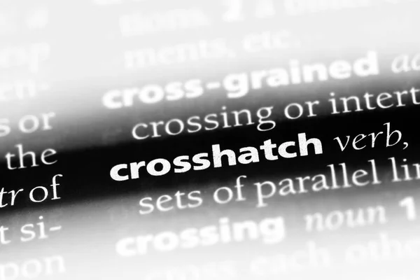 Crosshatch Word Dictionary Crosshatch Concept — Stock Photo, Image