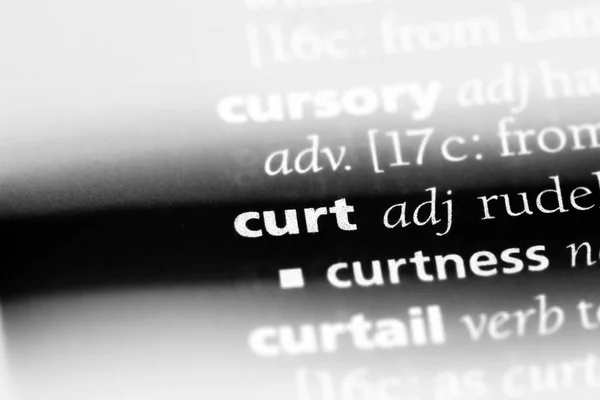 Palavra Curta Dicionário Conceito Curt — Fotografia de Stock