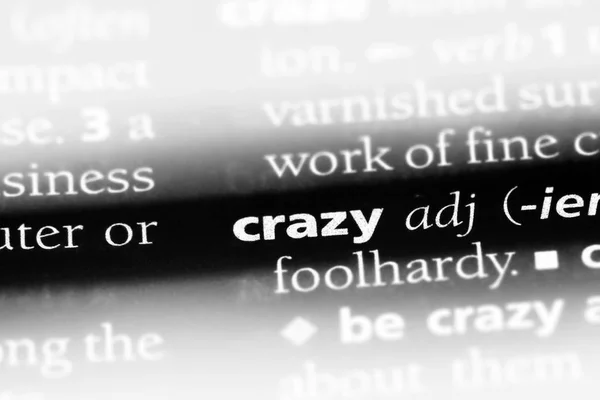 Crazy Word Dictionary Crazy Concept — Stock Photo, Image