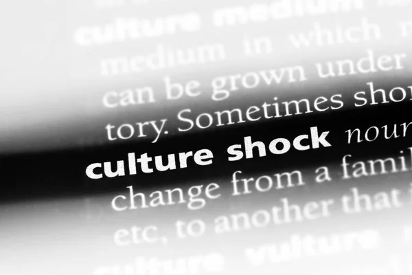 culture shock word in a dictionary. culture shock concept