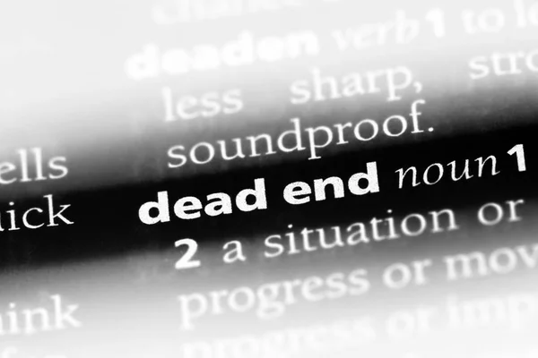 Dead End Word Dictionary Dead End Concept — Stock Photo, Image