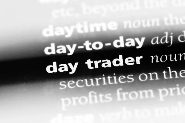 day trader word in a dictionary. day trader concept