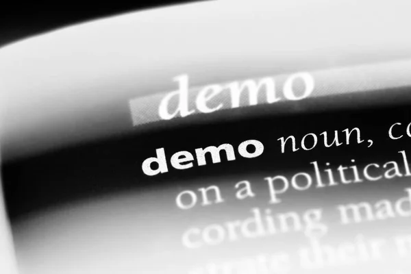 Demo Word Dictionary Demo Concept — Stock Photo, Image