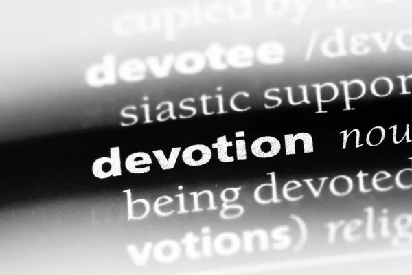 Devotion Word Dictionary Devotion Concept — Stock Photo, Image