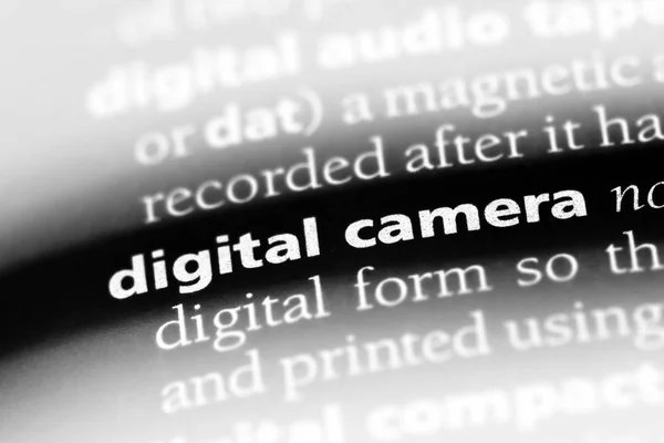 digital camera word in a dictionary. digital camera concept