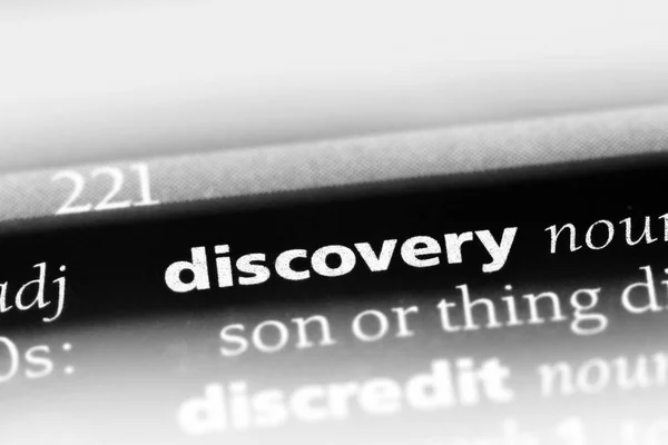 discovery word in a dictionary. discovery concept