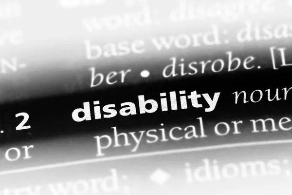 Disability Word Dictionary Disability Concept — Stock Photo, Image
