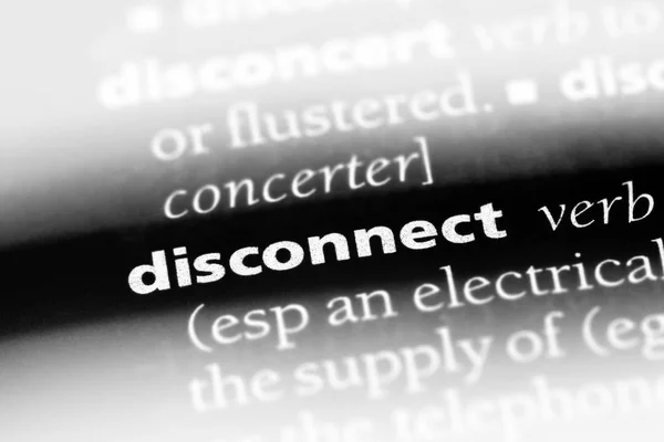 Disconnect Word Dictionary Disconnect Concept — Stock Photo, Image
