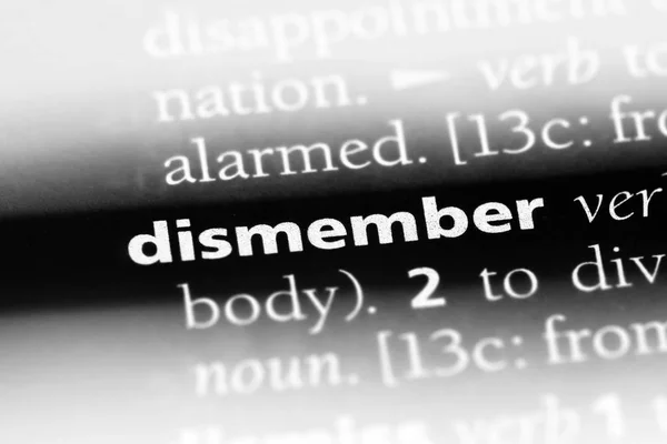 Dismember Woord Een Woordenboek Dismember Concept — Stockfoto