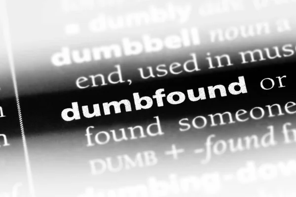 Dumbfound 词典中的单词 Dumbfound — 图库照片