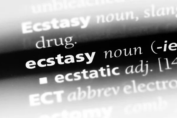 Ecstasy Noun Word Dictionary Ecstasy Noun Concept — Stock Photo, Image