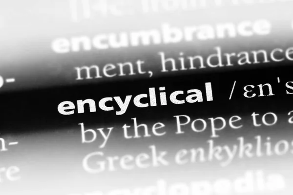 Palavra Encíclica Dicionário Conceito Encíclico — Fotografia de Stock