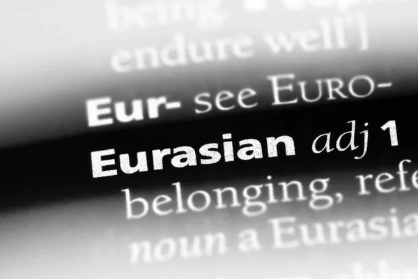 Palavra Eurasiana Dicionário Conceito Eurasiano — Fotografia de Stock