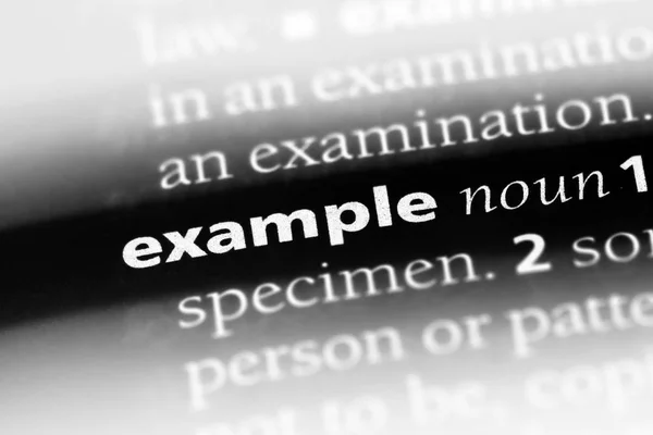 example word in a dictionary. example concept