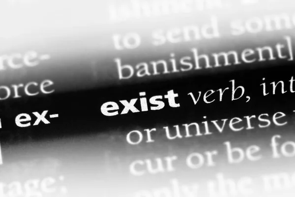 Exist Word Dictionary Exist Concept — Stock Photo, Image