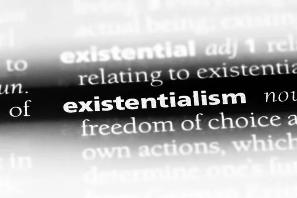 Existenzialismus Einem Wörterbuch Existenzialismuskonzept — Stockfoto