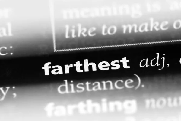 Farthest Word Dictionary Farthest Concept — Stock Photo, Image