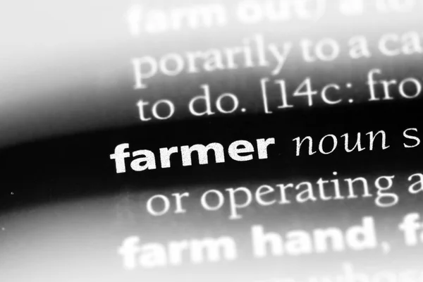 Farmer Word Dictionary Farmer Concept — Stock Photo, Image