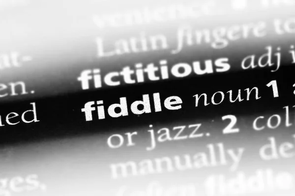 Fiddle Word Dictionary Fiddle Concept — Stock Photo, Image