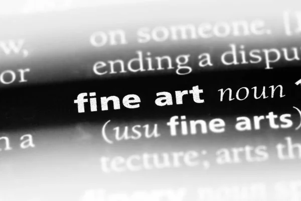fine art word in a dictionary. fine art concept
