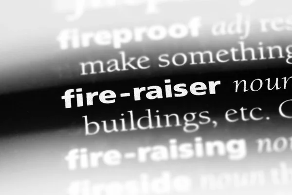 fire raiser word in a dictionary. fire raiser concept