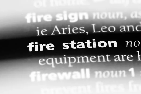 fire station word in a dictionary. fire station concept