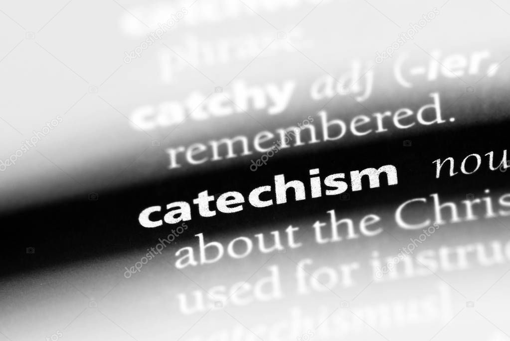 catechism word in a dictionary. catechism concept