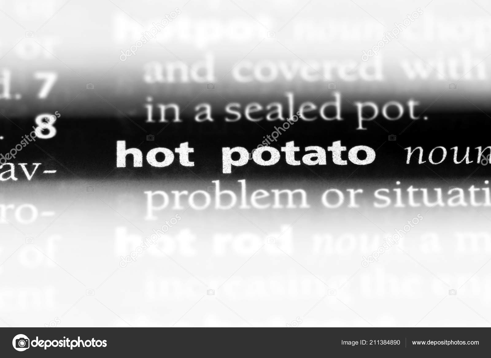 Hot Potato Word Dictionary Hot Potato Concept — Stock Photo © Casimiro