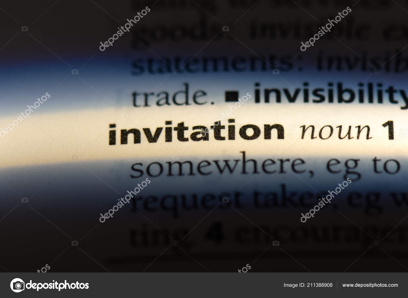 Invitation Word Dictionary Invitation Concept Stock Photo by ©Casimiro