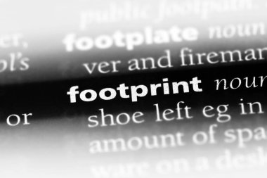 ayak izi Word'de bir sözlük. ayak izi kavramı