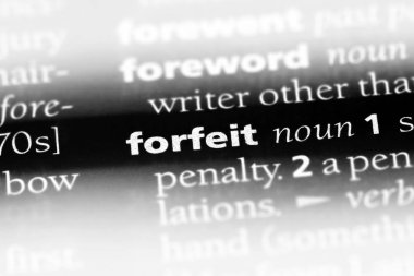 bir sözlüğü'ndeki sözcüğü kaybetmek. ceza kavramı