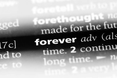 sonsuza kadar tek kelimeyle bir sözlük. sonsuza dek kavramı