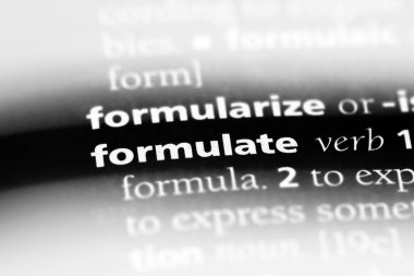 bir sözlüğü'ndeki sözcüğü formüle. kavram formüle