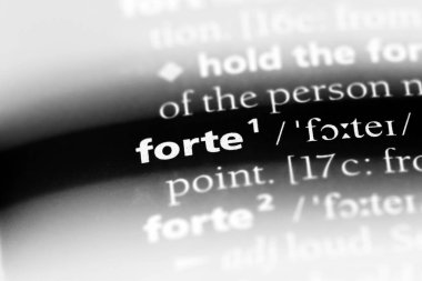 bir sözlüğü'ndeki Forte sözcüğü. Forte kavramı