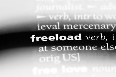 freeload sözcük sözlüğe. freeload kavramı