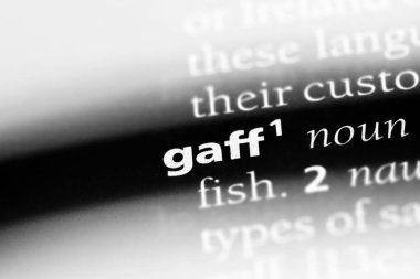 bir sözlüğü'ndeki sözcüğü gaff. Gaff kavramı