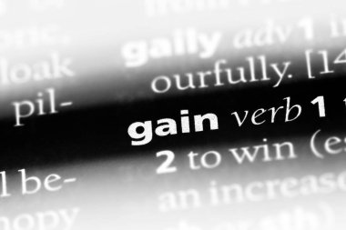 bir sözlüğü'ndeki sözcüğü kazanç. kavramı kazanmak