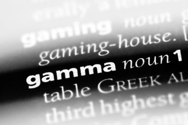 Gama Word'de bir sözlük. Gama kavramı