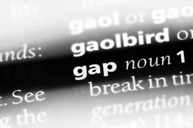 Gap Word'de bir sözlük. boşluk kavramı