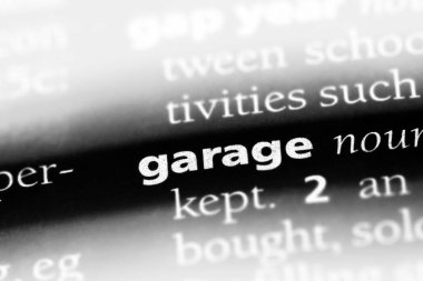Garaj Word'de bir sözlük. Garaj kavramı