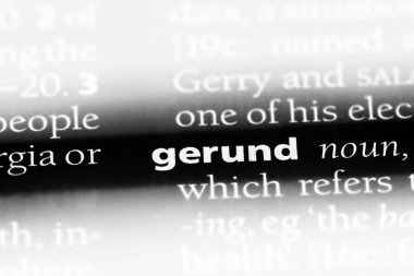 gerund Word'de bir sözlük. gerund kavramı